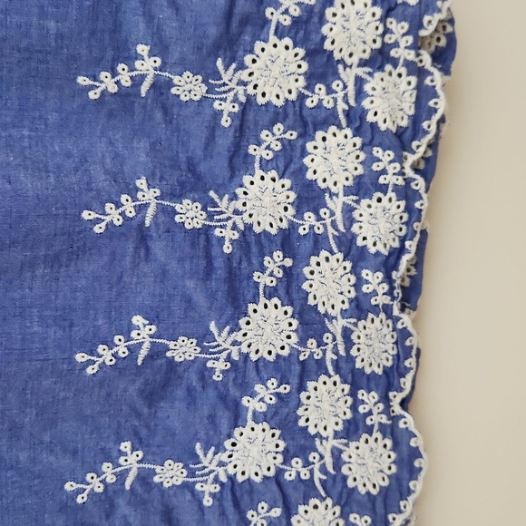 Pappagallo 100% cotton blue sleeveless dress size 16 - Picture 6 of 13